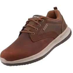 Skechers Delson Antigo Schnürer - Braun - 40 - Sneaker für Herren, wasserfestes Glattleder und Air Cooled Memory Foam für höchsten Komfort bei jedem Schritt.