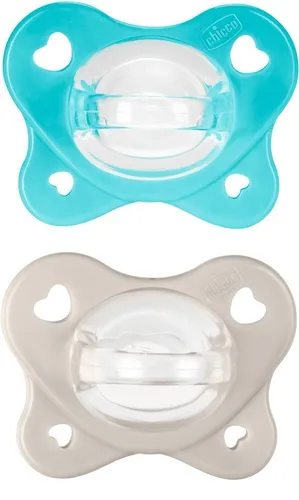 Succhietto Azzurro 6-16M Dual Soft Chicco 2 Pezzi