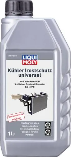 Liqui Moly 21313 Kühlerfrostschutz 1l - Frostschutzmittel für Kühlsysteme, bietet hervorragenden Schutz bis -40 °C und ist ideal für Gusseisen- und Aluminium-Motoren. Sicherer ganzjähriger Fahrzeugbetrieb garantiert.