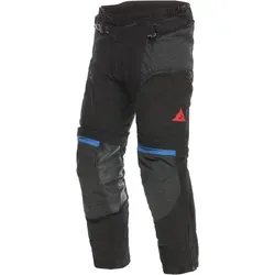Dainese Super Adventure Absoluteshell Motorradhose (Schwarz/Blaut) Gr: 50 - Motorradhose für alle Jahreszeiten mit atmungsaktivem Mesh-Futter und reflektierenden Einsätzen für erhöhte Sichtbarkeit. Ideal für Touring und ausgestattet mit Protektoren für Hüfte und Knie.