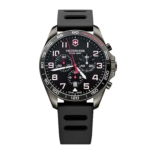 Victorinox Field Watch Herren-Armbanduhr, analog, Quarz, mit Gummiarmband, V241889, mit Riemen, Armband, Riemen