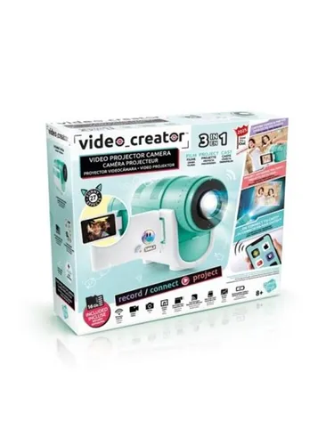 Canal Toys Video Creator – Projektorkamera mit 16 GB Speicherkarte - Camcorder für Kinder ab 8 Jahren mit integriertem Projektor und LCD-Display, ideal für kreative Momente und Kinoabende überall.