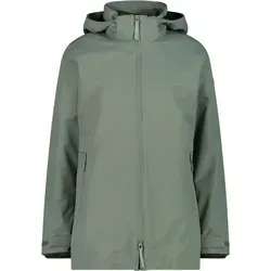 CMP WOMAN LONG JACKET ZIP HOOD DETACHABLE - Grau - Damen 3-IN-1-Jacke - Funktionsjacke mit abnehmbarem Innenfutter, wasserdicht und atmungsaktiv, ideal für kalte Tage und urbanen Stil.