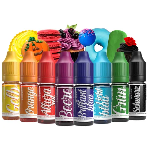 Belissia Lebensmittelfarbe Set – 8x10ml hochkonzentriert - Backzutaten: 8 flüssige, lebendige Farben für kreative Küche & DIY-Projekte. Lebensmittelecht, vegan und einfach dosierbar – ideal für Teige, Fondant und mehr!