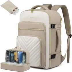 LOVEVOOK Handgepäck Rucksack Damen 40L mit 17 Zoll Laptopfach - Laptop-Rucksäcke: Ideal als Handgepäck für Flugreisen, wasserdicht und mit 40L Kapazität für bis zu 6 Tage Reisebedarf.