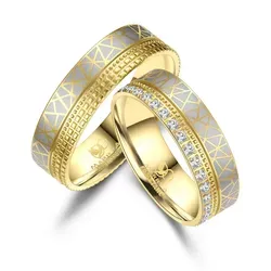 MARRYA Trauring Edelstahl Ringe Trauringe Eheringe Partnerringe goldfarben|silberfarben 72