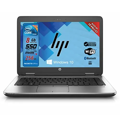 HP, Notebook, Intel i5-6th, RAM 8 GB DDR4, SSD 240 GB, Display 14 Zoll, Windows 10 Pro, Suite Office Paket 2021, sofort einsatzbereit (Generalüberholt)