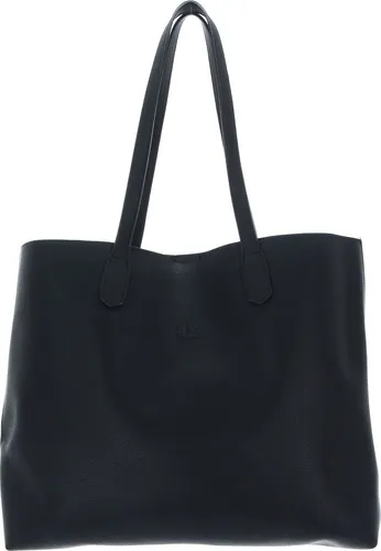 H.I.S Shopper - Stylischer Begleiter für jeden Tag - Shopper aus hochwertigem Polyurethan, unifarben in Schwarz, mit zwei praktischen Henkeln und großzügigem Stauraum für deine Essentials.