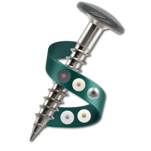 TWISTEC Trespo-Fassadenschrauben Anthrazitgrau RAL7016, 4,8x25mm 100 Stück, Terrassenschrauben, Holzschrauben, Spanplattenschrauben aus Edelstahl