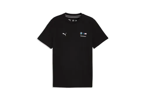 Puma BMW MMS Essentials Logo Tee puma black (01) L - Stylisches T-Shirt von Puma für Motorsport-Fans. Hergestellt aus 20 % recycelter Baumwolle, bietet es Tragekomfort und verbindet Alltag mit Rennsport-Style. Ideal für Freizeit und Events.