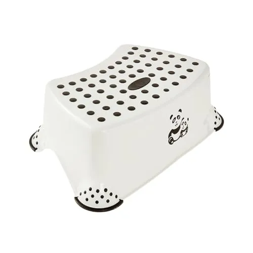 keeeper Panda Tritthocker, Ab ca. 3 bis ca. 14 Jahre, Anti-Rutsch-Funktion, Tomek, Weiß