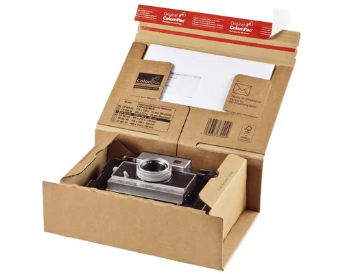 COLOMPAC Versandkarton Paket Versandkarton 365 x 235 x 120 mm braun.