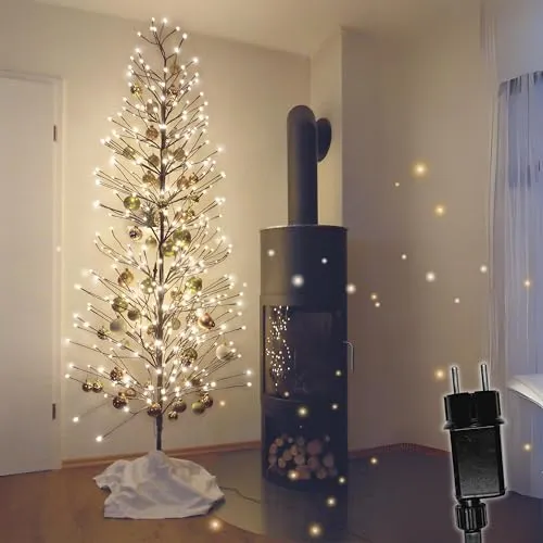 HiLight LED Weihnachtsbaum 180 cm - Biegsame Äste mit 296 warmweißen LEDs - Künstliche Weihnachtsbäume mit 296 energieeffizienten LEDs, ideal für drinnen und draußen. Biegsame Äste ermöglichen individuelle Gestaltung für eine festliche Atmosphäre.