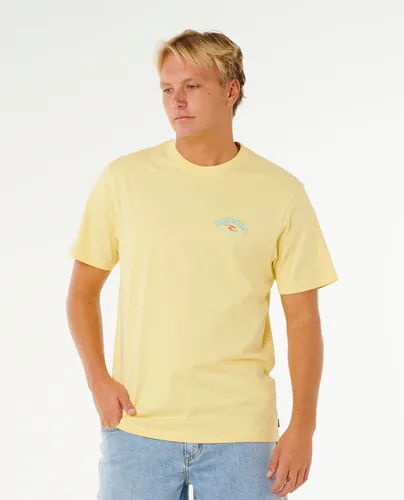 Rip Curl Shred Til T-Shirt - Gelb, Größe M - Stylisches Herren T-Shirt in leuchtendem Gelb, ideal für den Alltag. Hochwertiger Stoff für angenehmen Tragekomfort.