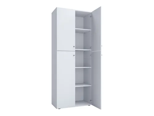 VCM Büroschrank Lona XXL - Büroschrank mit Drehtüren in Weiß, bietet stabile Fachböden und viel Stauraum für dein Büro oder Home Office.