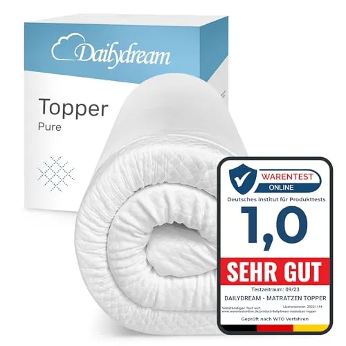 Dailydream Topper mit Memory Foam - 90x190 cm, Druckentlastend und allergikergeeignet für erholsamen Schlaf