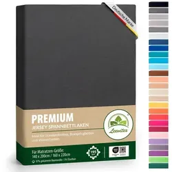 leevitex® Premium Spannbettlaken - Bettlaken aus 97% Baumwolle mit Anti-Pilling, ideal für Boxspringbetten. Rundum-Gummizug sorgt für perfekten Sitz und Pflegeleicht bis 60°C.