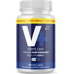 V + Forte Caps - Starke Performance mit Maca, L-Arginin & L-Citrullin - Nahrungsergänzungsmittel mit wertvollen Inhaltsstoffen für optimale Leistung. Enthält Maca, L-Arginin und Zink – ideal für aktive Männer.