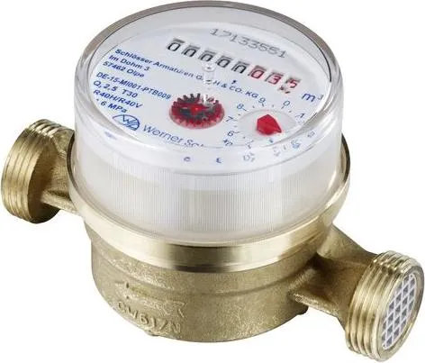 Wohnungswasserzähler Wasseruhr einstrahlig 2,5 m³ 3/4" - Rohre, Anschlussstücke & Zubehör - Präziser Einstrahl-Wasserzähler mit Eichgebühr, ideal für genaue Wasserabrechnung in Wohnungen.