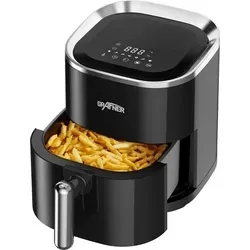 Grafner Heißluftfritteuse 3,6 Liter mit Touchscreen - Fritteusen - 1200 Watt, 7 Automatik-Programme und 360° Gar-System für schnelle, fettarme Zubereitung von Pommes, Fleisch und mehr.