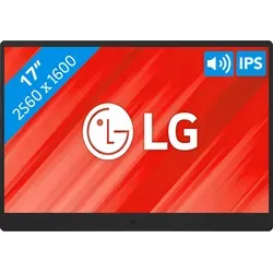 LG gram +View 17MT70 - 17 Zoll Portable Monitor - 16:10 WQXGA Monitor mit DCI-P3 99% Farbdarstellung, 350 cd/m² Helligkeit und flexibler Nutzung im Hoch- und Querformat. Ideal für unterwegs dank portabler Größe und einfacher USB-C Verbindung.