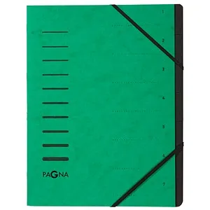 PAGNA Ordnungsmappe 7 Fächer grün, 1 St.