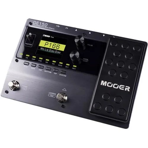 MOOER GE150 Amp Modelling Multi Effects Pedal - E-Gitarren-Multieffektpedale mit 55 hochwertigen AMP-Modellen und 151 verschiedenen Effekten. Ideal für kreative Musiker, die den Klang eines Röhrenverstärkers simulieren möchten.