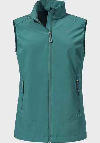 Schöffel Damen Tonion Softshell Weste XL - Türkis - Funktionsjacke für Damen, leicht und atmungsaktiv, ideal für Outdoor-Aktivitäten und vielseitige Einsatzmöglichkeiten.