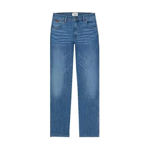 Wrangler Herren-Jeans Texas - Regular Fit, Straight Leg - Bequeme Wrangler-Jeans mit regulärer Passform und geradem Bein. Ideal für den Alltag, kombiniert sie klassischen Stil mit modernem Komfort. Eine zeitlose Wahl für jede Garderobe.