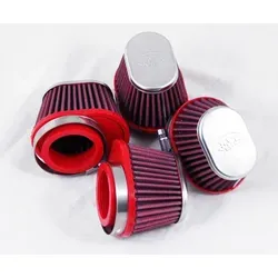 BMC Air Filter Konischer Luftfilter Ø50mm - FBPF50-70L - Motorradzubehör mit Hochleistungsfiltration, der Luftstrom und Filtration dank 7-Mikron-Netz verbessert. Vorgeölter Filter schützt vor Rauch und Oxidation.