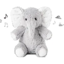 Cloud b Elliot Elefant Soundmaschine - Baby Einschlafhilfe mit 8 beruhigenden Klängen, einstellbarer Lautstärke und automatischer Abschaltung für ruhigen Schlaf unterwegs.