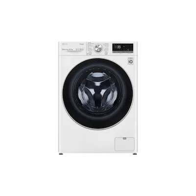 LG Waschmaschine 10,5 kg AI DD Steam TurboWash 360° - Waschmaschine mit 10,5 kg Fassungsvermögen, bietet Tiefenreinigung mit Dampf und TurboWash 360° für schnelles Waschen in nur 39 Minuten, ideal für Familien.