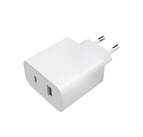 Xiaomi Mi 33W Wall Charger (Type-A+ Type-C), Ladegerät für Smartphones und Notebooks, kompatibel mit Apple Notebook und iPad, Dual Port, Weiß