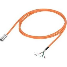 Siemens 6FX38025CL121CA0 Leistungsleitung 1St. - Vorkonfektioniertes Energiekabel 4x2,5 m für Motor S-1FL2 SH45/65/90, ideal für langlebige Anwendungen mit 5 Millionen Biegezyklen.