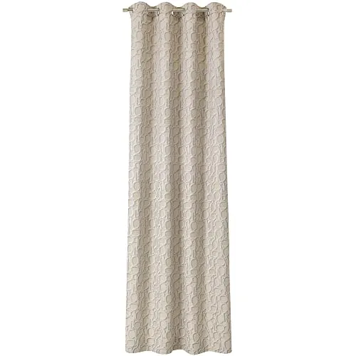 JOOP! Ösenschal J-Ornament - Beige, 140 cm - Hochwertiger Ösenschal aus Synthetik von JOOP! in stilvollem Beige, ideal zur Raumgestaltung. Maße: 140 cm Breite. Öko-Tex Standard 100 geprüft.