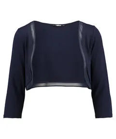 Vera Mont Bolerojacke - Figurbetont in Nachtblau - Elegante Damen Strickjacke aus 92% Viskose, perfekt für festliche Anlässe. Figurbetont und ideal zur Ergänzung Ihres Abendkleides.