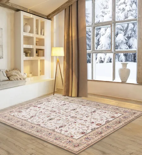 my home Wollteppich Oriental D2, rechteckig - Teppich aus 100% reiner Schurwolle in eleganter Orient-Optik, ideal für eine fußwarme und stilvolle Wohnatmosphäre.