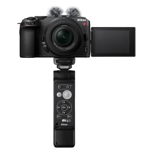 Nikon Z 30 Vlogger Kit DX 16-50 mm 1:3.5-6.3 VR - 4K Videoaufnahme, ideal für Vlogger mit Handstativ und kristallklarem Ton