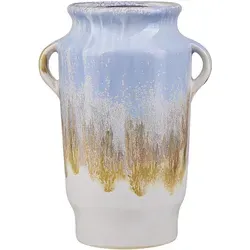 Beliani Blumenvase, Blau, Stein, Mode, 25 cm, Dekoration, Vasen, Keramikvasen