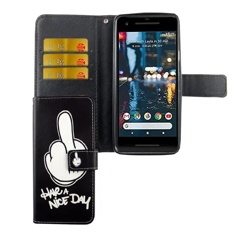 Handyhülle Schutz Case für Google Pixel 2 Cover Tasche Wallet Etui Handyhülle