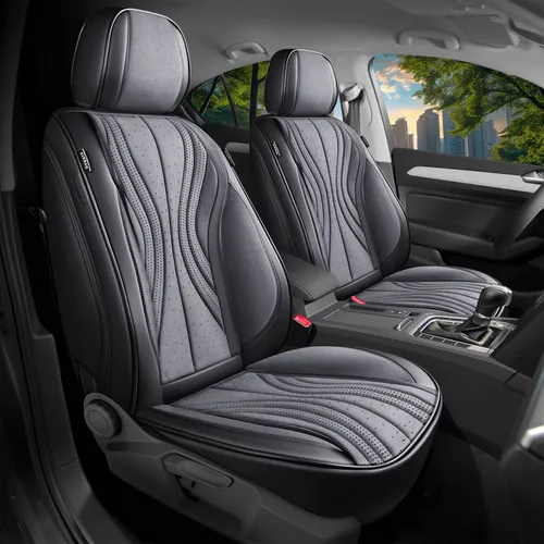 Audi A5 8T Schonbezüge Schwarz/Grau M1 - Hochwertige Sitzbezüge für Audi A5 2007-2016, atmungsaktiv und abwaschbar, ideal für optimalen Schutz und Komfort im Auto.