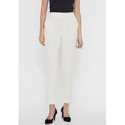 Vero Moda Hose in Creme - L/L30 - Stoffhosen mit High Waist und schmalem tapered fit, ideal für einen trendigen Look. Elastischer Bund und fixierter Aufschlag sorgen für hohen Tragekomfort.