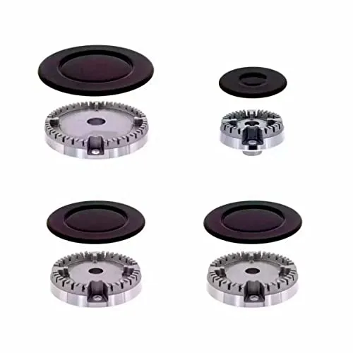 Brenner-Set für Kochplatten Ariston Indesit Samet Nardi - Backofen- & Herdzubehör: Leistungsstarkes Set mit 4 Brennern für schnelle und gleichmäßige Zubereitung. Elegant im Design und kompatibel mit vielen Marken, inklusive Teka und Fagor.