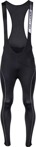 Trägerhose FORCE REFLEX LINE in schwarz ohne Pad - Größe L - Hochwertige Trägerhose für den Radsport, ideal für kühle Temperaturen von 0 °C bis +10 °C. Mit reflektierenden Elementen und flachen Nähten für optimalen Komfort und Sichtbarkeit.