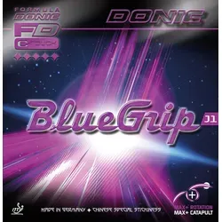 Donic Belag BlueGrip J1 rot 2,0 - Hochwertiger Tischtennisbelag für anspruchsvolle Spieler. Die Kombination aus BLUESTAR A und BLUEGRIP C sorgt für hohe Dynamik und präzise Ballkontrolle. Ideal für offensive Spielstile.