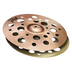 Paiste PSTX Swiss Hats 14" - Rauschender Klang für elektronische Musik - Becken mit 14" Durchmesser, aus CuSn8 Bronze und MS63 Messing, ideal für Hip-Hop und als Zweit-Hi-Hat, bietet einen einzigartigen, offenen Klang.
