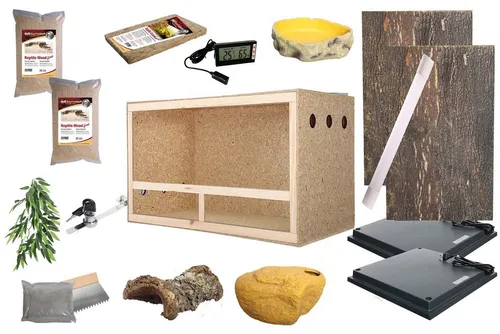M&S Reptilien Terrarium Komplettset: Für kleinere Pythons und Boas (120cm Länge)