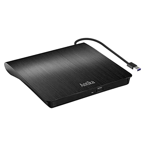Antika Externes DVD Laufwerk CD DVD Brenner Player USB 3.0 Writer DVD/CD +/-RW CD Laufwerk für Laptop Desktop mit Mac/OS//Linux/Win11/Win10/Win8/XP