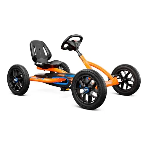 BERG Buddy B-Orange - Pedal GoKart für Kinder 3-8 Jahre, mit hohem Sicherheitsstandard und patentiertem BFR-System für müheloses Fahren