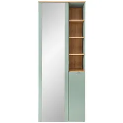 Innostyle Garderobenschrank BARI mit Spiegel - Drohnen - 2-türiger Garderobenschrank in schilfgrün mit Softclose-Funktion und 10 Fächern für optimalen Stauraum.